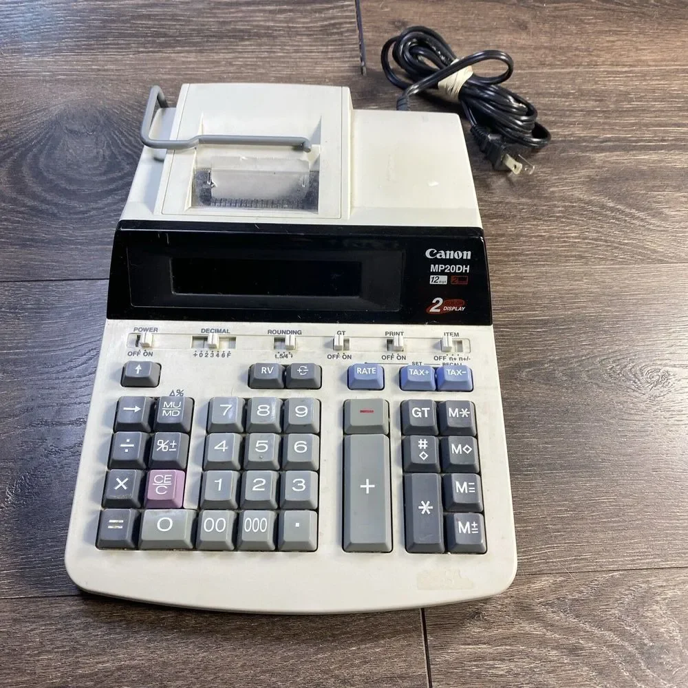 CANON MP20DH ELECTRONIC PRINTING CALCULATOR  2 COLOR PARTS ONLY
